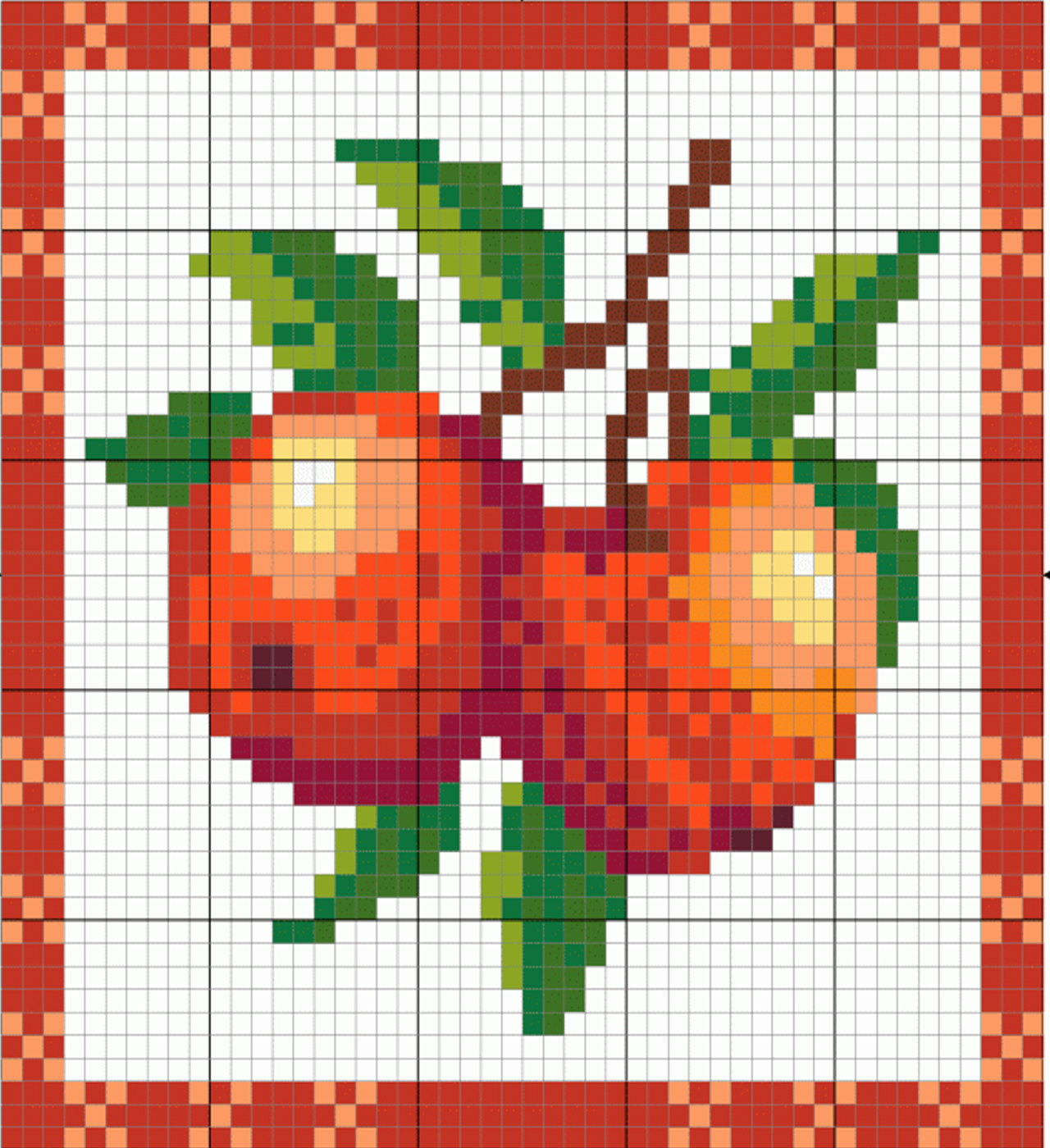 Вышивание крестиком фрукты